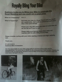 © Robert Rotifer Schulflugblatt "Bling your bike"